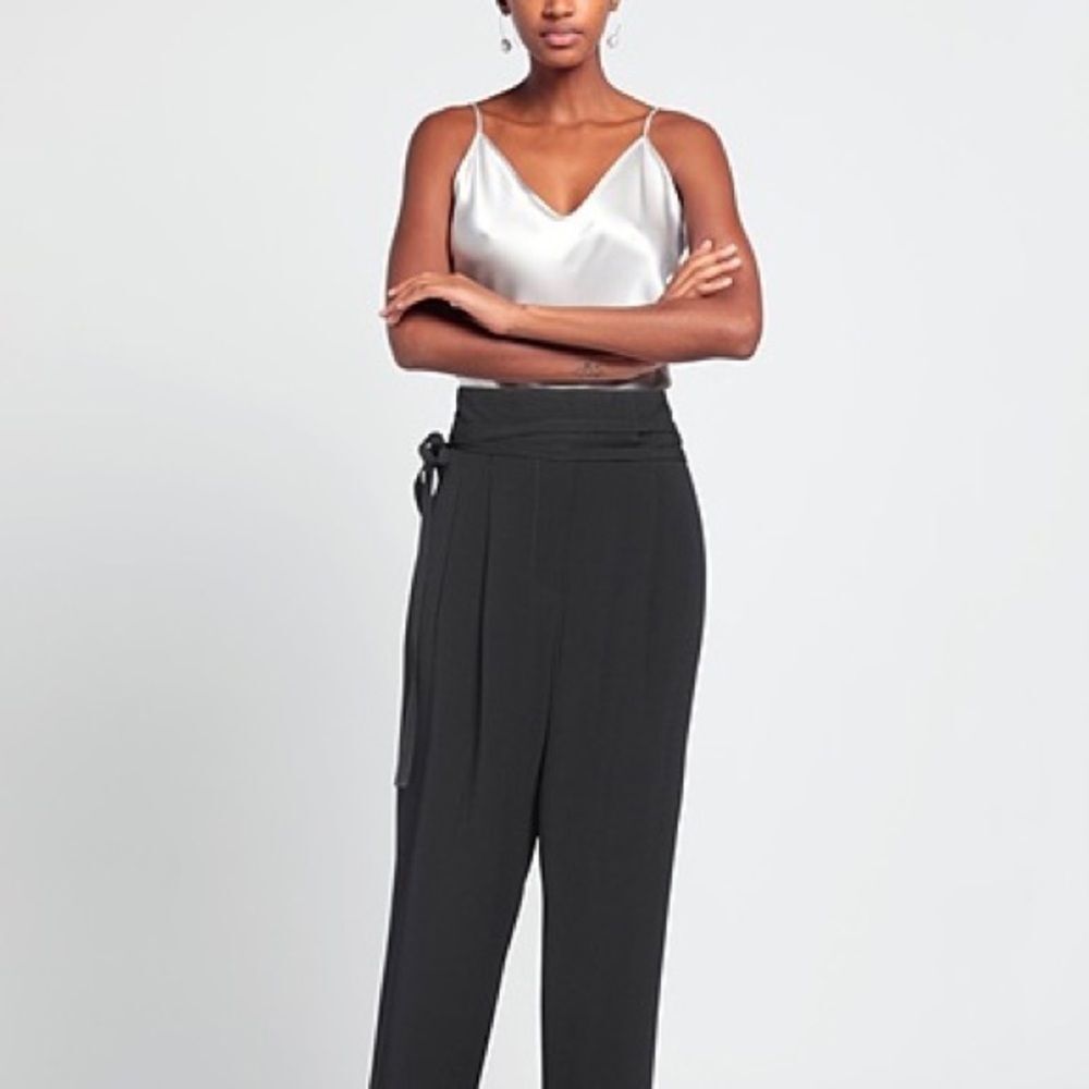 Marc by Marc Jacobs Pleated Cropped Belted Black Pants 2